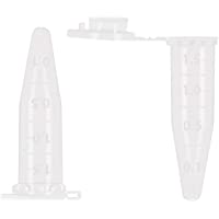 Siumir Viales de Plástico Tubo de Ensayo 1-5 ml Centrífuga Contenedores de Muestra con Tapa (100pcs)